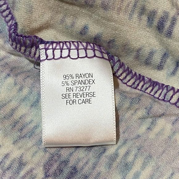 Dana Buchman Top Blouse Women Size S Small Blue Ruffled Front V-Neck 3/4 Sleeve - Picture 7 of 8